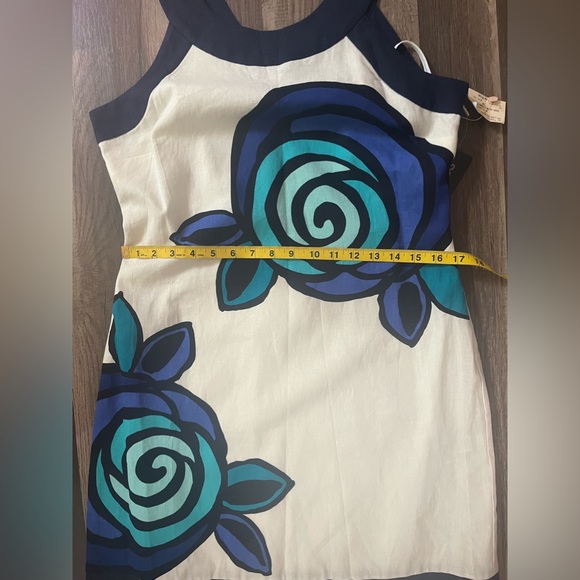 NWT Signature by Robbie Bee Linen Blend Floral Sheath Dress SZ 10 - Picture 7 of 10